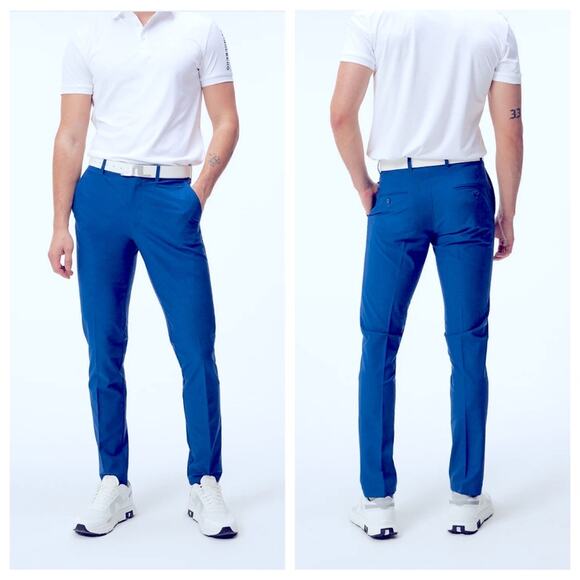 NWT J. LINDEBERG Men’s Nautical Blue Ellott Micro High Stretch Golf Pants